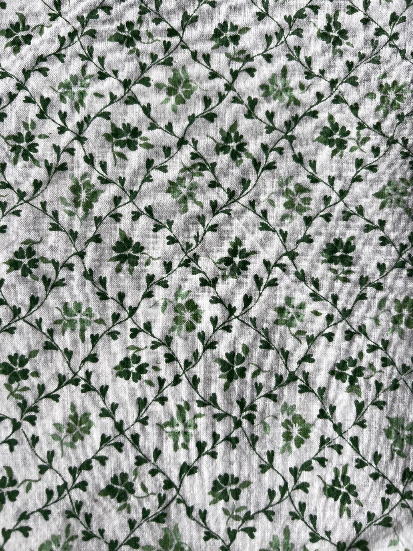 Serviette de table vintage motif vert