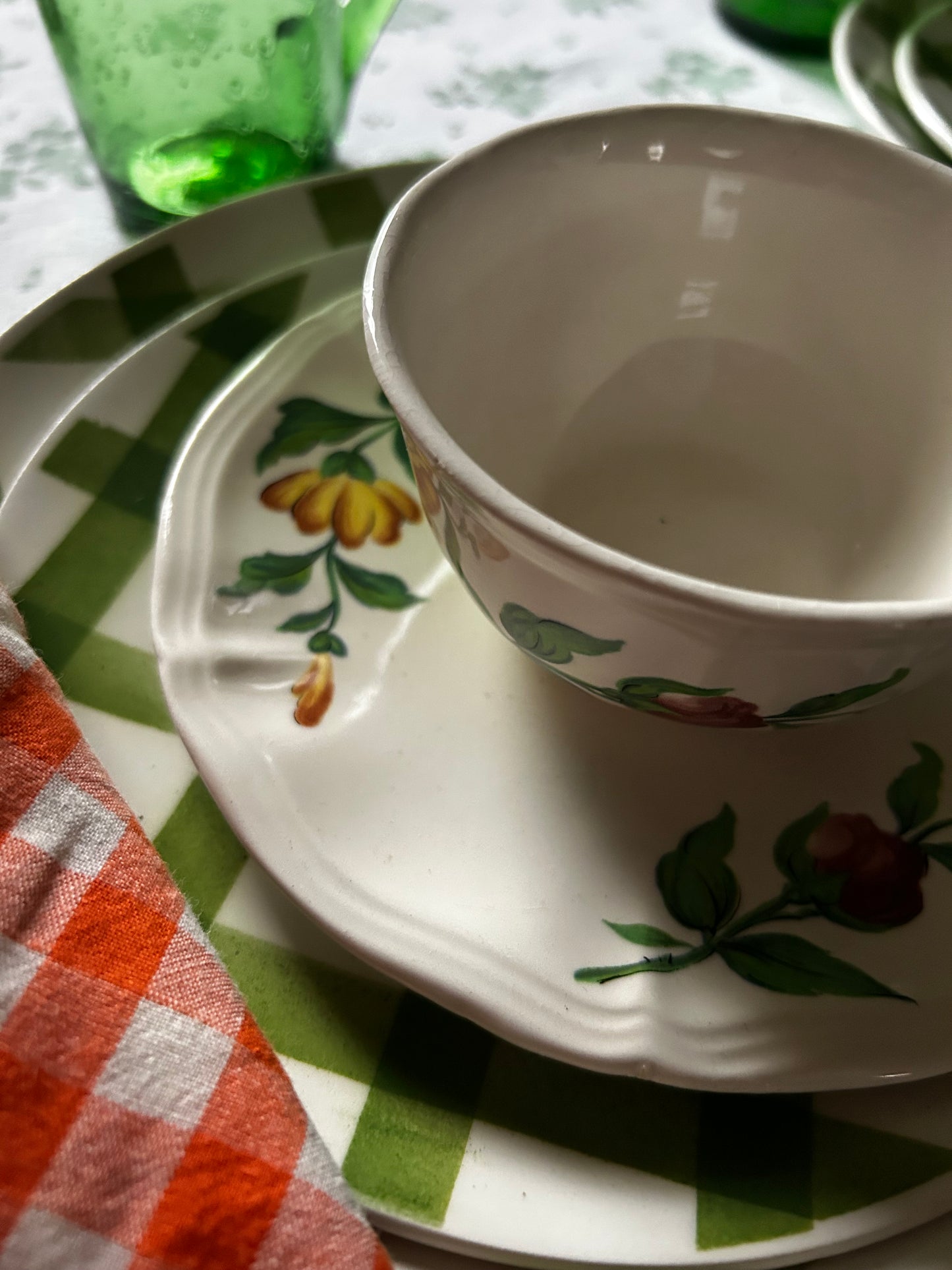 Tasse et soucoupe Sarreguemines