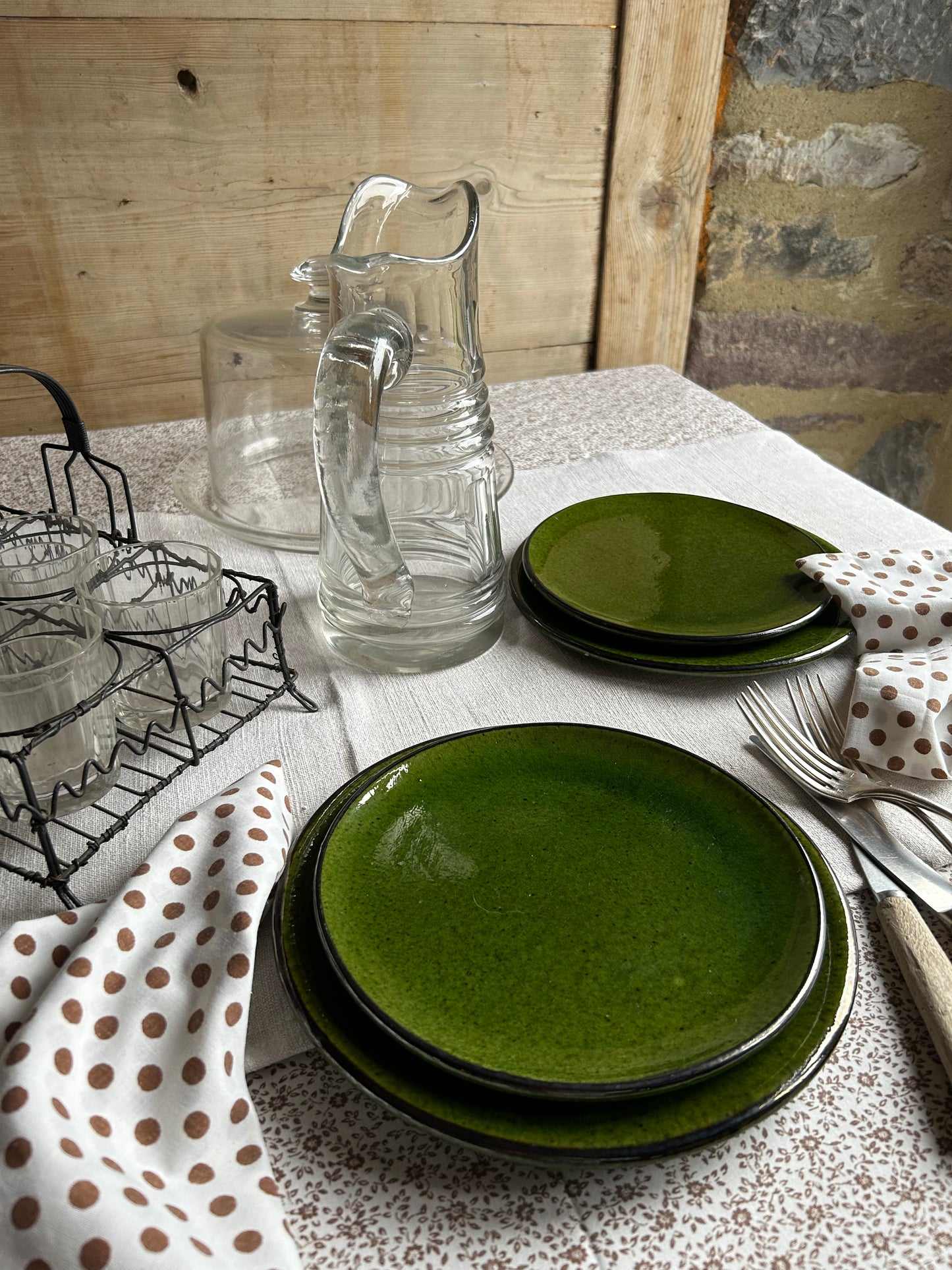 Nappe centre de table en chanvre