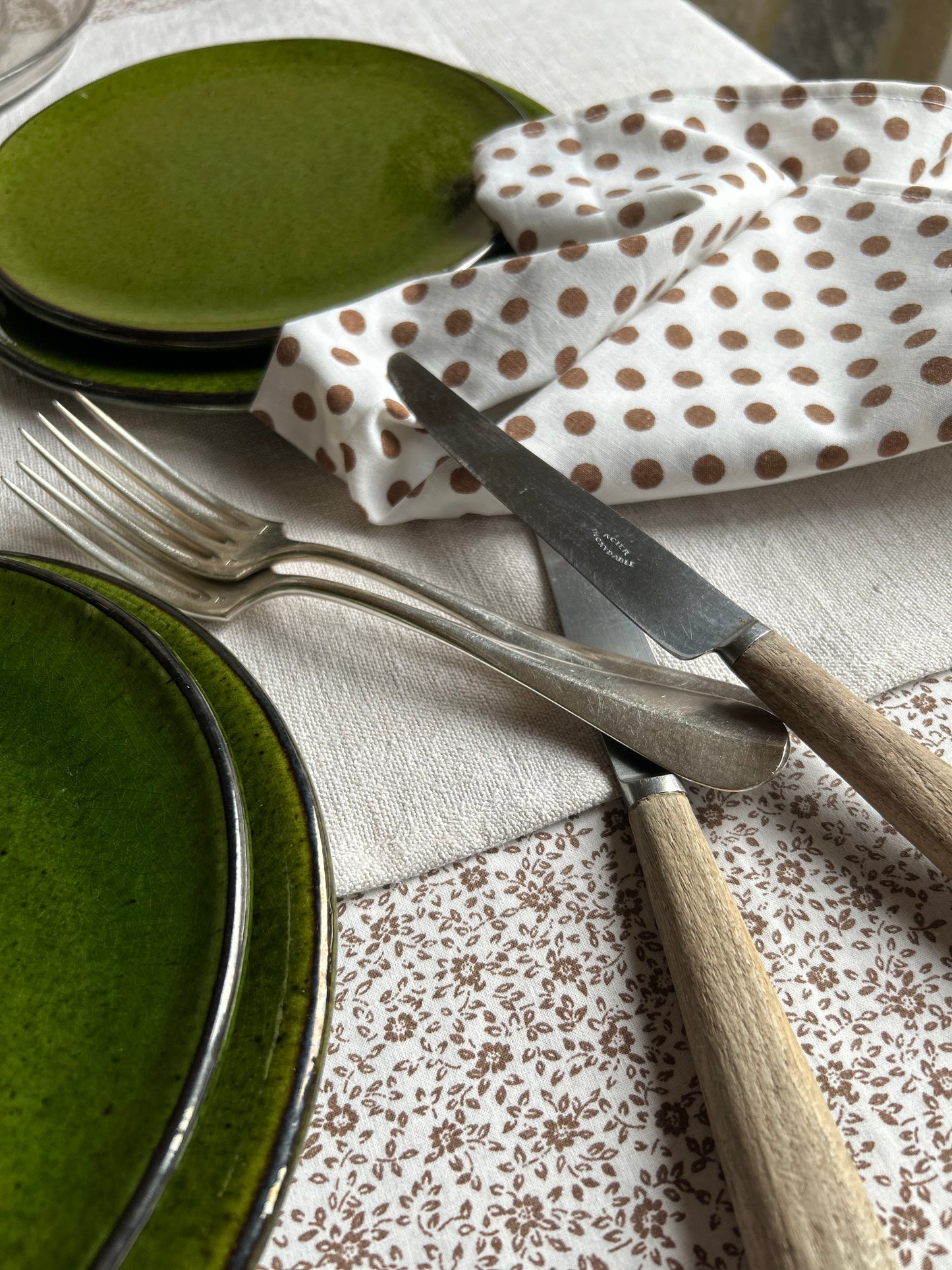 Nappe centre de table en chanvre