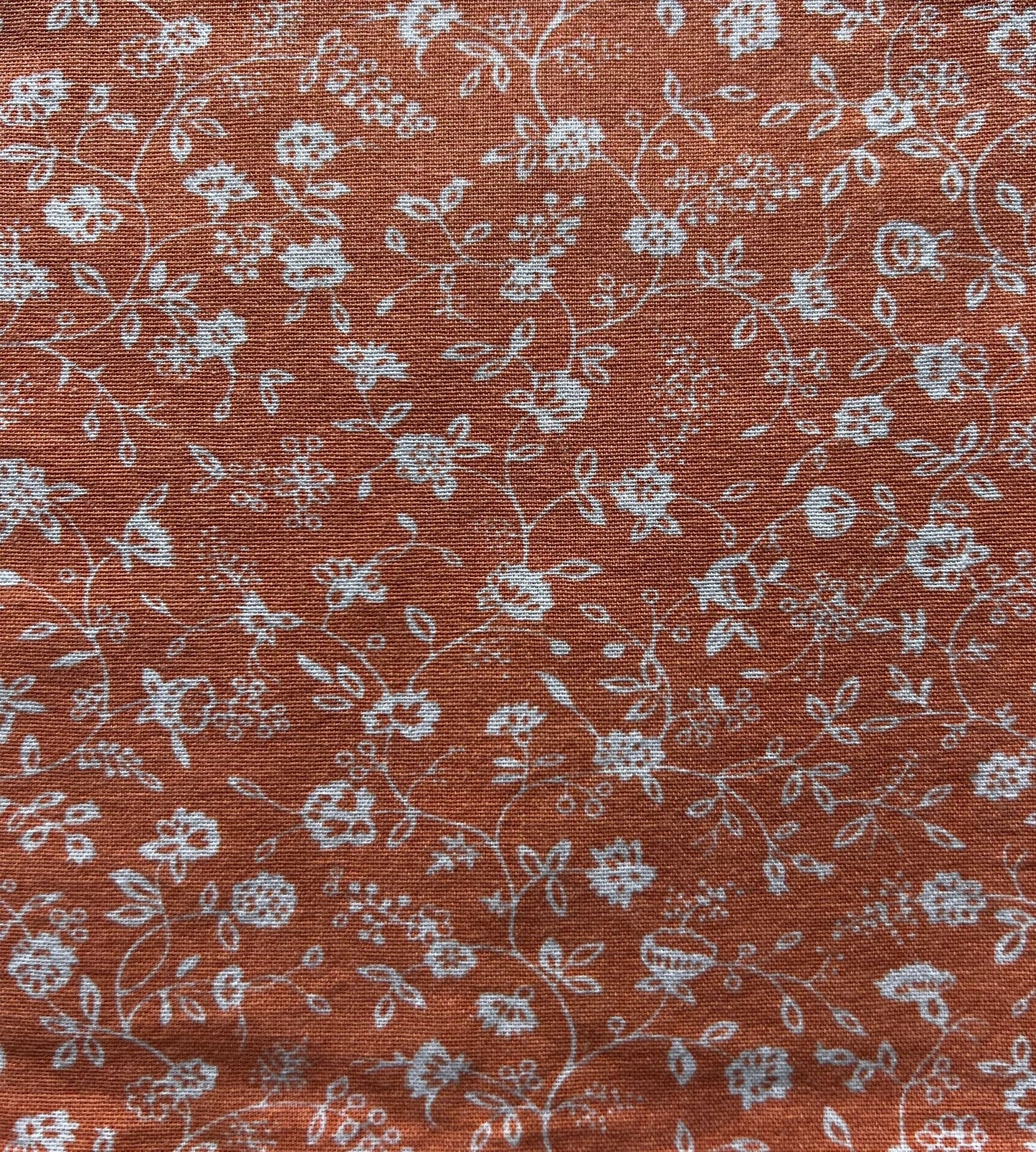 Serviette de table vintage orange fleur