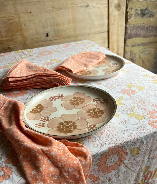 Grande nappe vintage 1970 coton