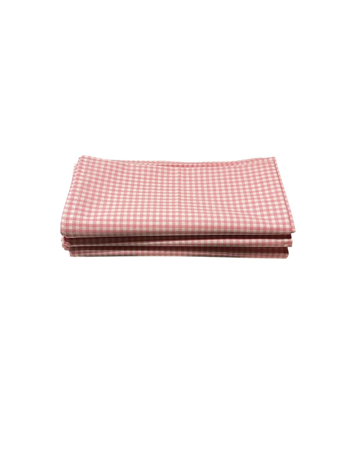 Serviette de table vichy rose